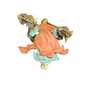 Vintage antique paper twist Angel Figurine doll Christmas 8”